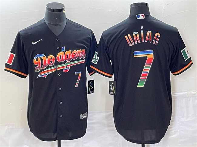 Men%27s Los Angeles Dodgers #7 Julio Urias Black Mexico Cool Base Stitched Jerseys->nba shorts->NBA Jersey